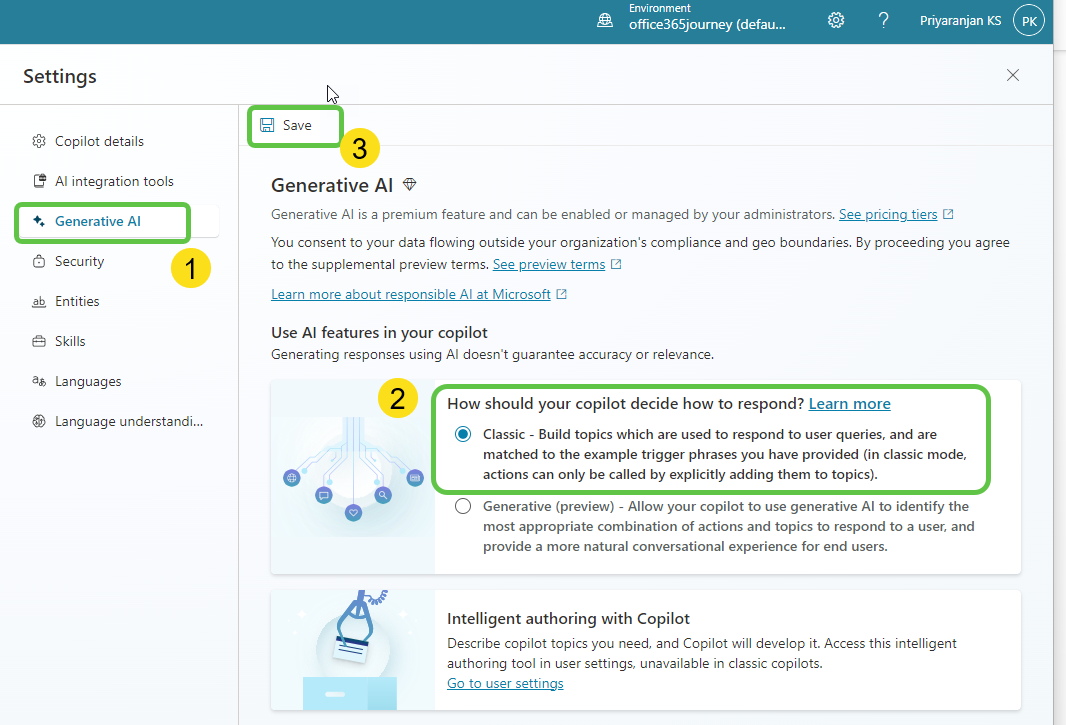 Switch to Classic Mode